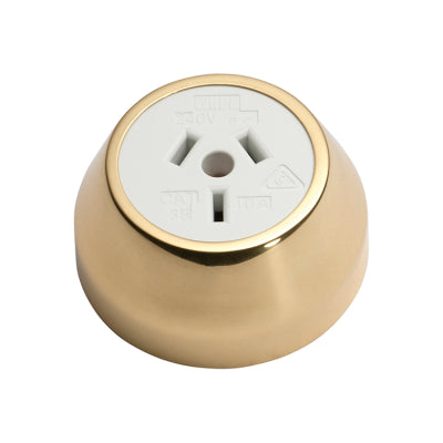 Tradco Socket Federation White Mechanism Polished Brass D60xP29mm