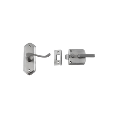 Tradco Screen Door Latch Right Hand External Satin Chrome H98xW36mm P40mm