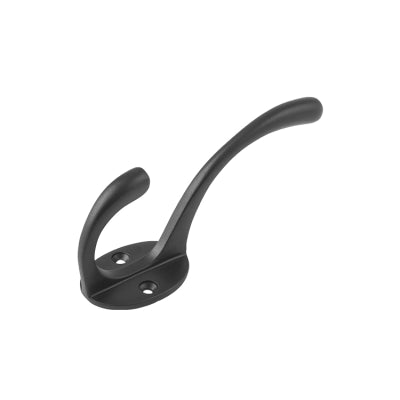 Tradco Hat & Coat Hook Victorian Matt Black H110xP50mm