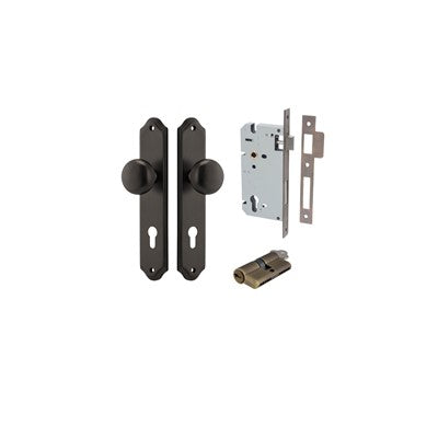 Iver Door Knob Cambridge Shouldered Signature Brass Key / Key Entrance Kit