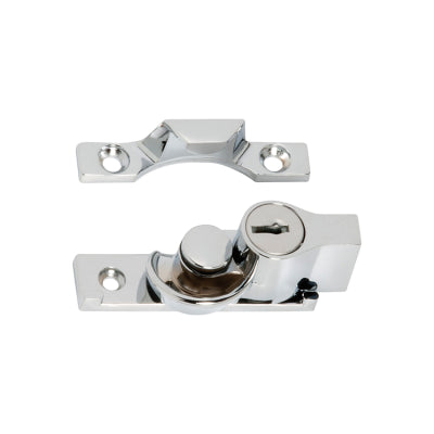 Tradco Sash Fastener Locking Narrow Zinc Alloy Chrome Plated L65xW17mm