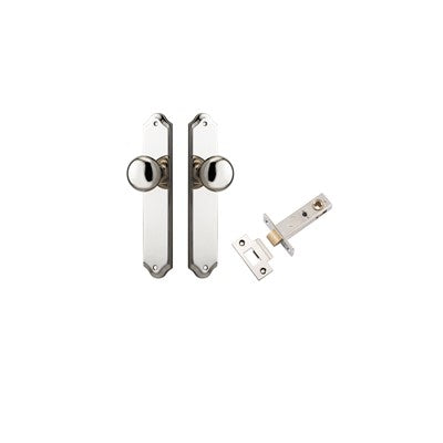 Iver Door Knob Cambridge Shouldered Polished Nickel Passage Kit