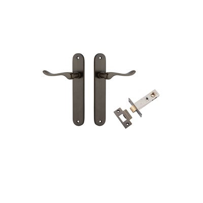 Iver Door Lever Stirling Oval Signature Brass Passage Kit