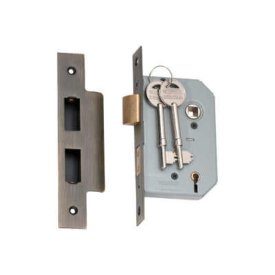 Tradco Mortice Lock 5 Lever Antique Brass CTC57mm Backset 46mm