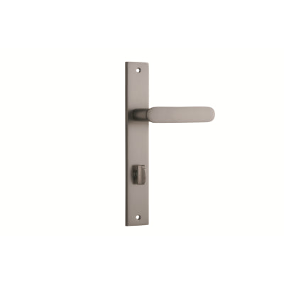 Iver Door Lever Bronte Rectangular Privacy Pair Satin Nickel CTC85mm L117xP53mm BPH240xW38mm