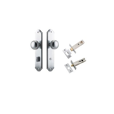 Iver Door Knob Paddington Shouldered Brushed Chrome Privacy Kit