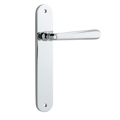 Iver Door Lever Copenhagen Oval Latch Pair Polished Chrome L120xP57mm BPH240xW40mm