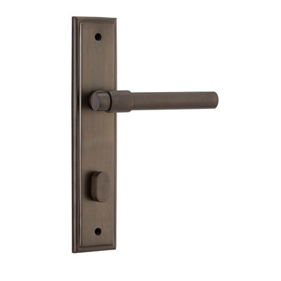 Iver Door Lever Helsinki Stepped Privacy Pair Signature Brass CTC85mm L137xP61mm BPH237xW50mm