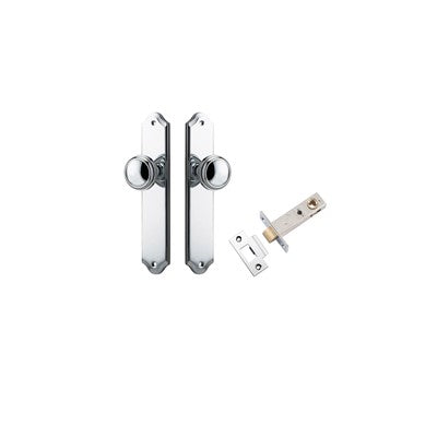 Iver Door Knob Paddington Shouldered Polished Chrome Passage Kit