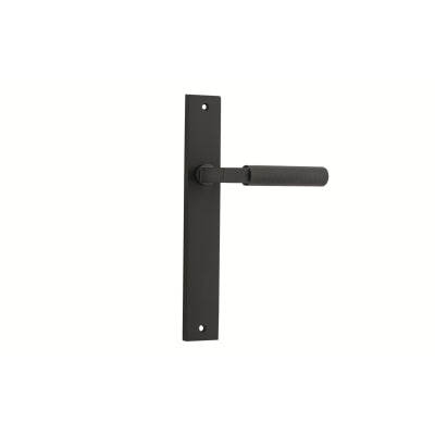 Iver Door Lever Brunswick Rectangular Latch Pair Matt Black L120xP57mm BPH240xW38mm