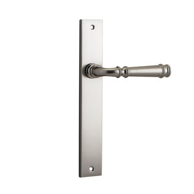 Iver Door Lever Verona Rectangular Latch Pair Satin Nickel L122xP56mm BPH240xW38mm