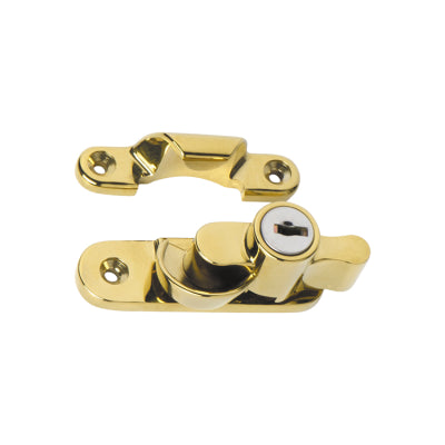 Tradco Sash Fastener Locking Zinc Alloy Anti-tarnish Brass L64xW20mm