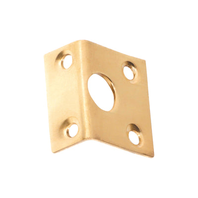 Tradco Right Angle Keeper Polished Brass Bolt 9mm