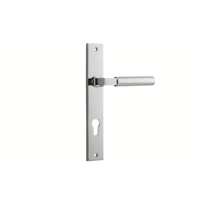 Iver Door Lever Berlin Rectangular Euro Pair Polished Chrome CTC85mm L120xP57mm BPH240xW38mm