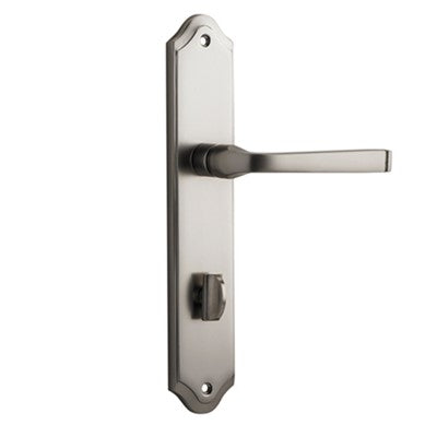 Iver Door Lever Annecy Shouldered Privacy Pair Satin Nickel CTC85mm L117xP65mm BPH250xW48mm