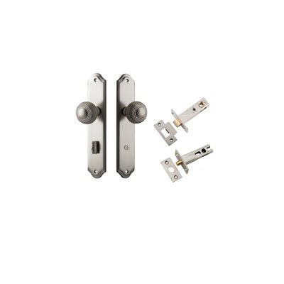 Iver Door Knob Guildford Shouldered Satin Nickel Privacy Kit