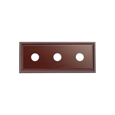 Tradco Switch Socket Block Traditional Treble Cedar H90xL225mm