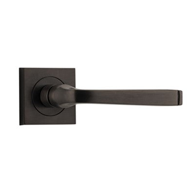 Iver Door Lever Annecy Rose Square Concealed Fix Pair Signature Brass L117xP66mm BPH52xW52mm