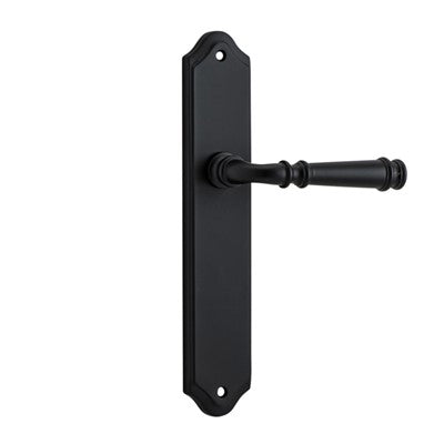 Iver Door Lever Verona Shouldered Latch Pair Matt Black L122xP58mm BPH250xW48mm