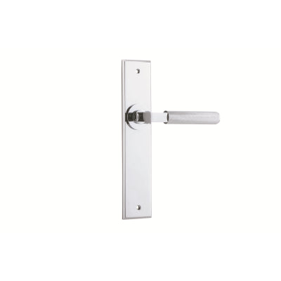 Iver Door Lever Brunswick Chamfered Latch Pair Polished Chrome L120xP59mm BPH240xW50mm