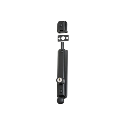 Tradco Surface Bolt Locking Zinc Alloy Matt Black H150xW32xP35mm