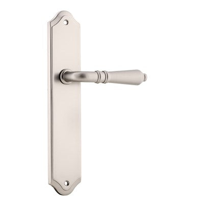 Iver Door Lever Sarlat Shouldered Latch Pair Satin Nickel L111xP55mm BPH250xW48mm