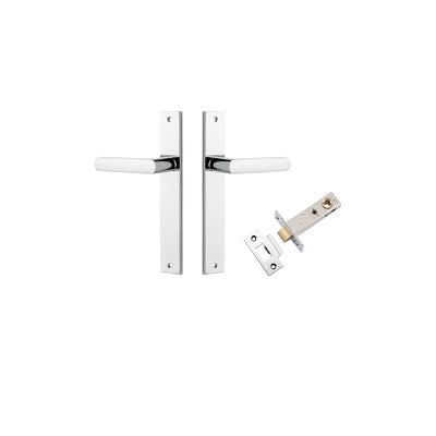 Iver Door Lever Osaka Rectangular Polished Chrome Passage Kit