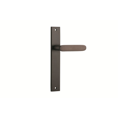 Iver Door Lever Bronte Rectangular Latch Pair Signature Brass L117xP53mm BPH240xW38mm