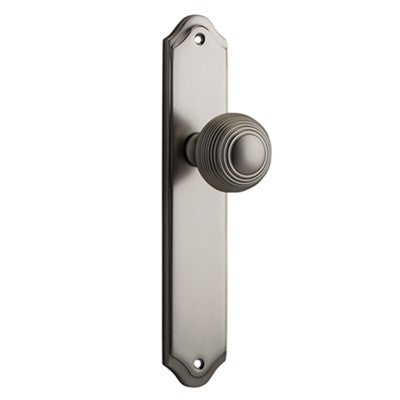 Iver Door Knob Guildford Shouldered Latch Pair Satin Nickel D52xP74mm BPH250xW48mm