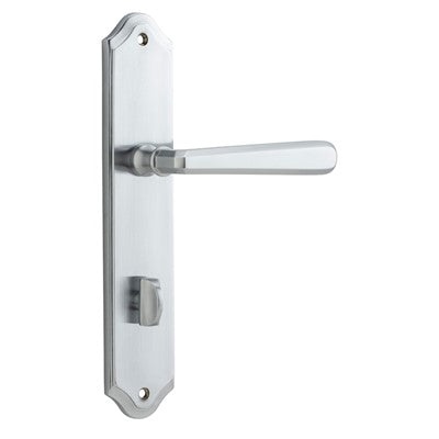 Iver Door Lever Copenhagen Shouldered Privacy Pair Brushed Chrome CTC85mm L120xP59mm BPH250xW48mm