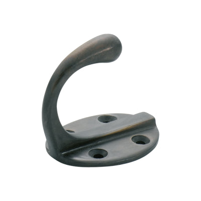 Tradco Robe Hook Single Oval BP Antique Brass H50xP42mm