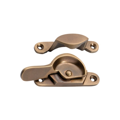 Tradco Sash Fastener Narrow Antique Brass L69xW17mm