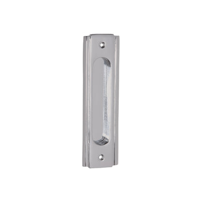 Tradco Sliding Door Pull Traditional Satin Chrome H150xW43mm