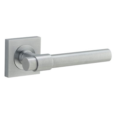 Iver Door Lever Helsinki Rose Square Concealed Fix Pair Brushed Chrome L137xP61mm BPH52xW52mm