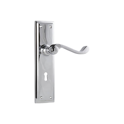 Tradco Door Lever Milton Lock Pair Chrome Plated H200xW50xP68mm