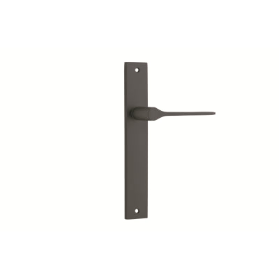 Iver Door Lever Como Rectangular Latch Pair Matt Black L119xP59mm BPH240xW38mm