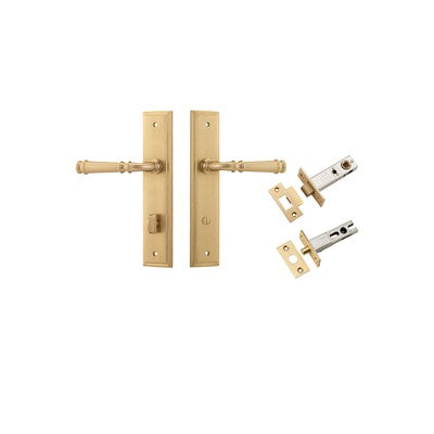 Iver Door Lever Verona Stepped Brushed Brass Privacy Kit