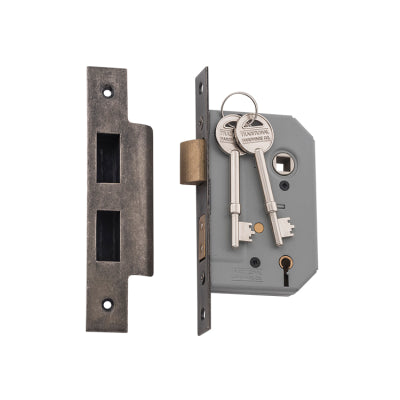 Tradco Mortice Lock 5 Lever Rumbled Nickel CTC57mm Backset 46mm