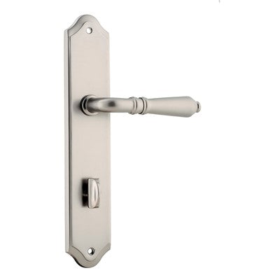 Iver Door Lever Sarlat Shouldered Privacy Pair Satin Nickel CTC85mm L111xP55mm BPH250xW48mm