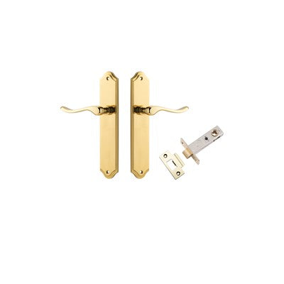 Iver Door Lever Stirling Shouldered Polished Brass Passage Kit