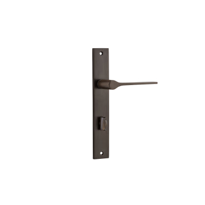 Iver Door Lever Como Rectangular Privacy Pair Signature Brass CTC85mm L119xP59mm BPH240xW38mm