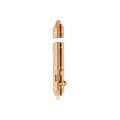 Tradco Barrel Bolt Victorian Polished Brass L150xW32mm Bolt 9mm