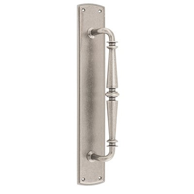 Iver Pull Handle Sarlat On Backplate Distressed Nickel L382xW68xP72mm