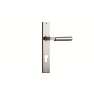 Iver Door Lever Berlin Rectangular Euro Pair Satin Nickel CTC85mm L120xP57mm BPH240xW38mm