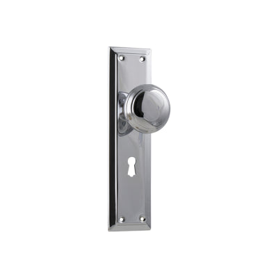 Tradco Door Knob Richmond Lock Pair Chrome Plated H200xW50xP62mm