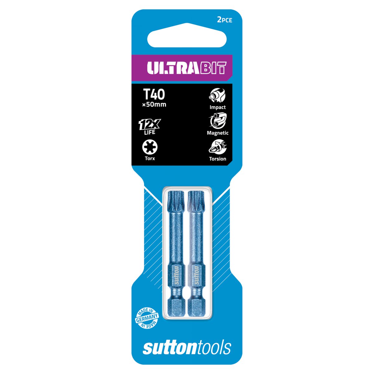 Sutton UltraBit Torx Driver Bit T40 x 50mm 2PK