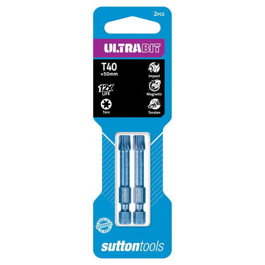 Sutton UltraBit Torx Driver Bit T40 x 50mm 2PK