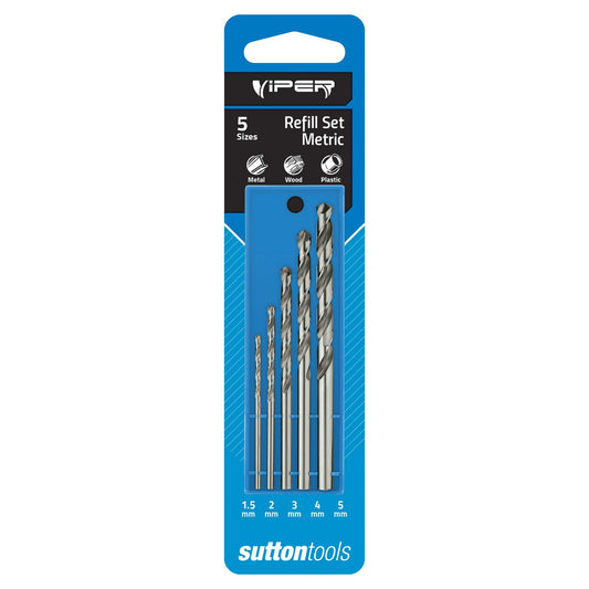 Sutton Viper Drill Bit Refill Set- 5PK