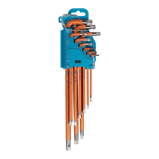 OX Pro Tamperproof Torx Key Long 9pc Set