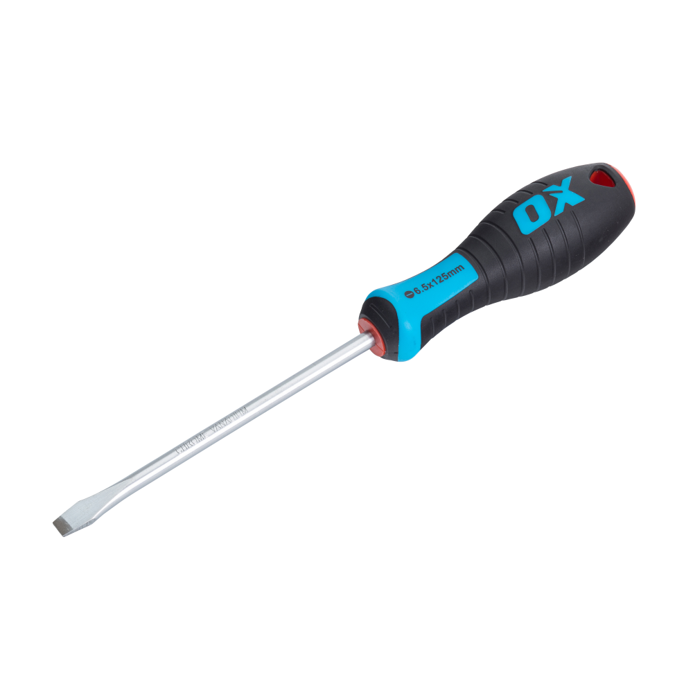 OX Pro Slotted Flared Screwdriver 125x6.5mm